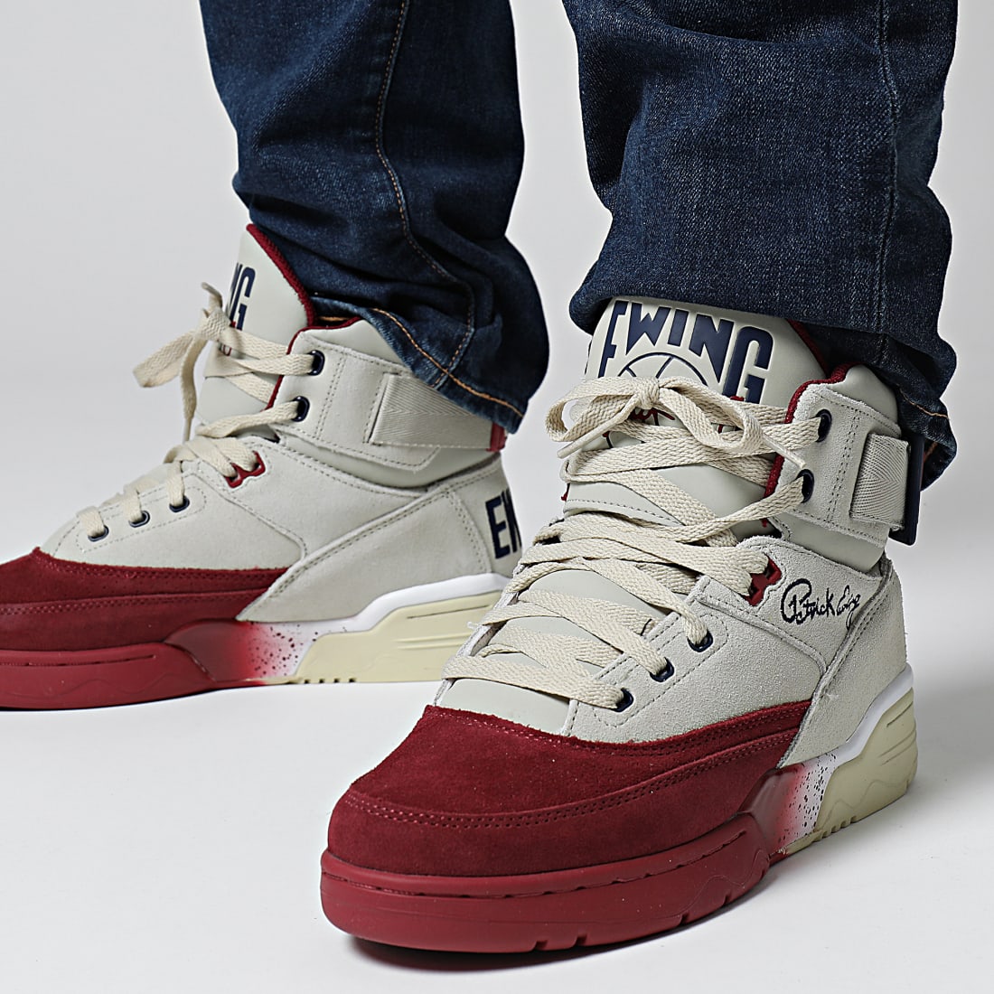 33 Hi Cream/Burgundy